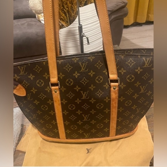 LOUIS VUITTON Brown Babylon Monogram Tote w/Dust Bag, Authentic. EUC - Picture 3 of 16